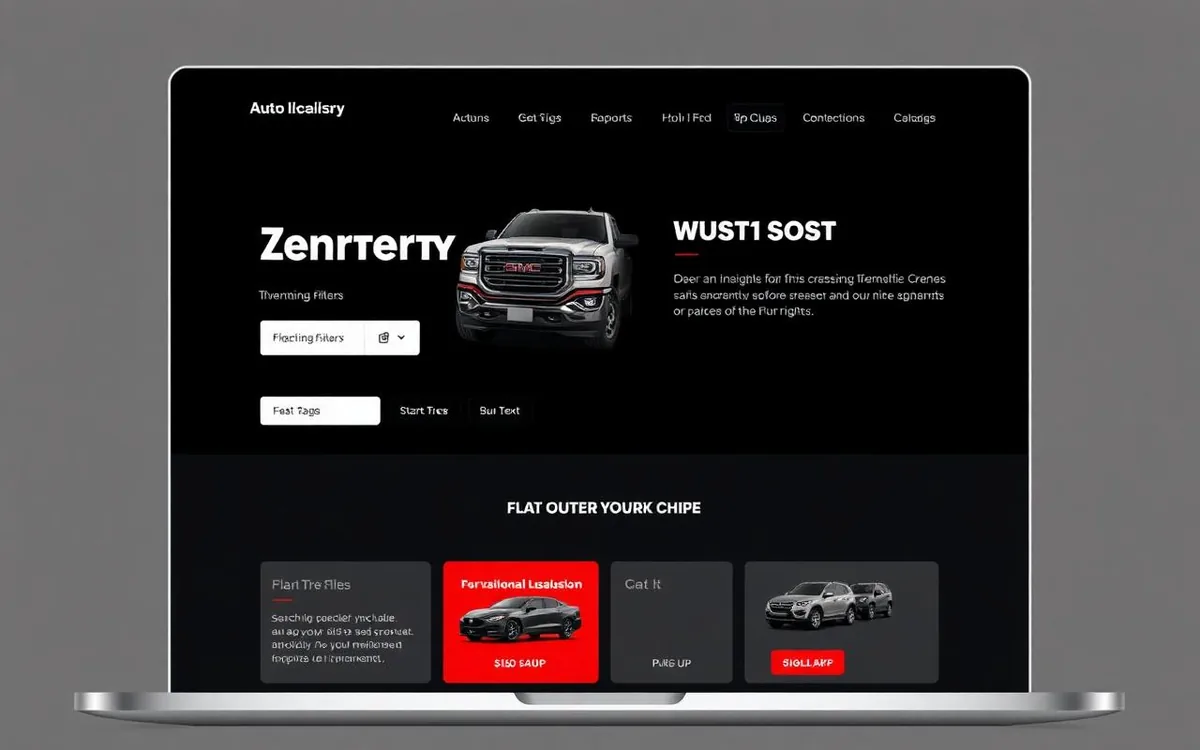 Auto & truck inventory website concept by Zehlm Web Development