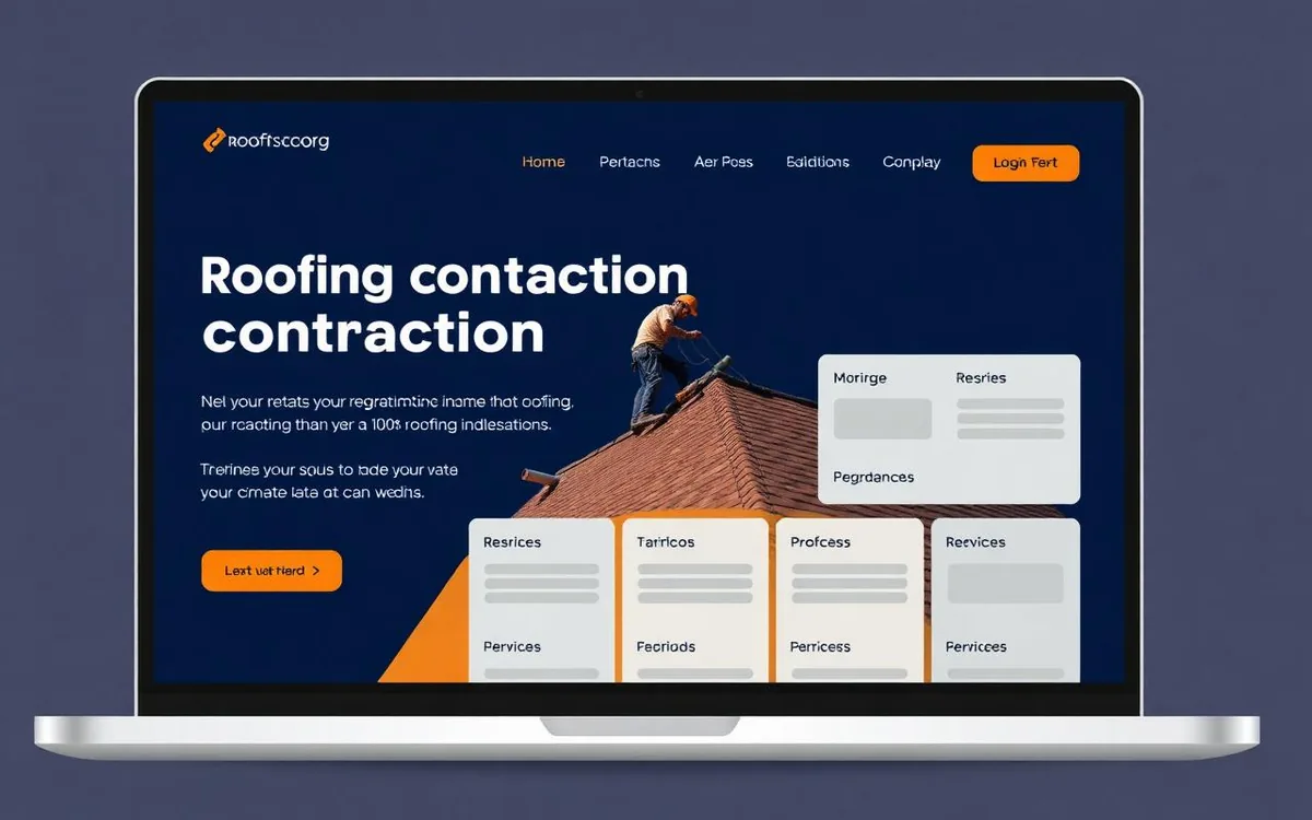 Roofing & general contracting website concept by Zehlm Web Development
