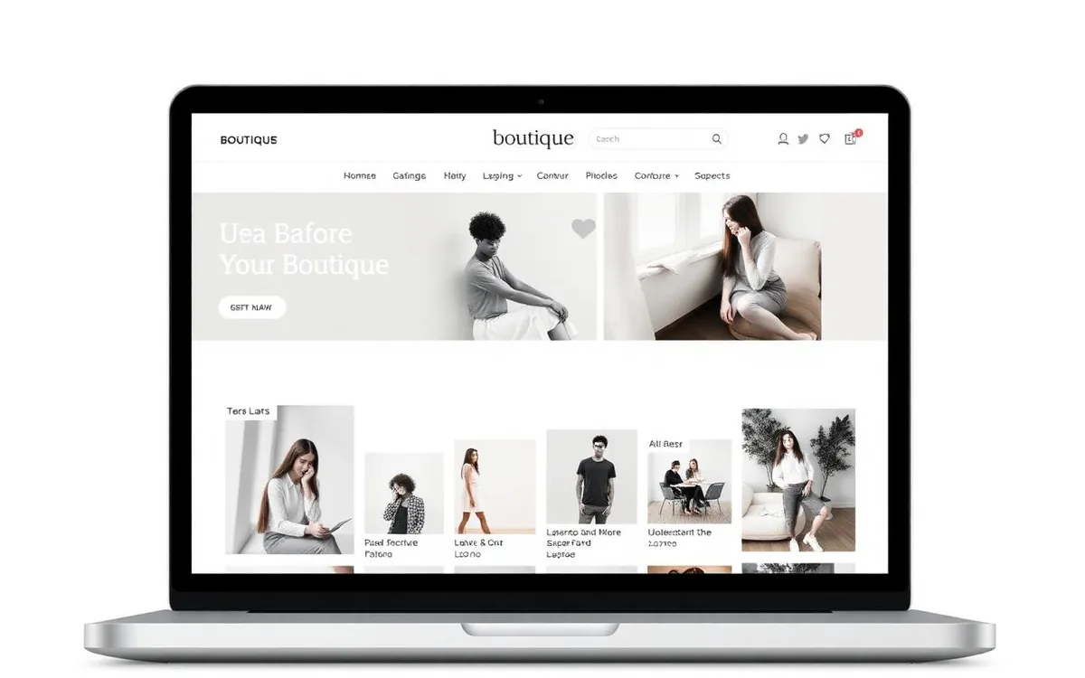Retail storefront website concept by Zehlm Web Development