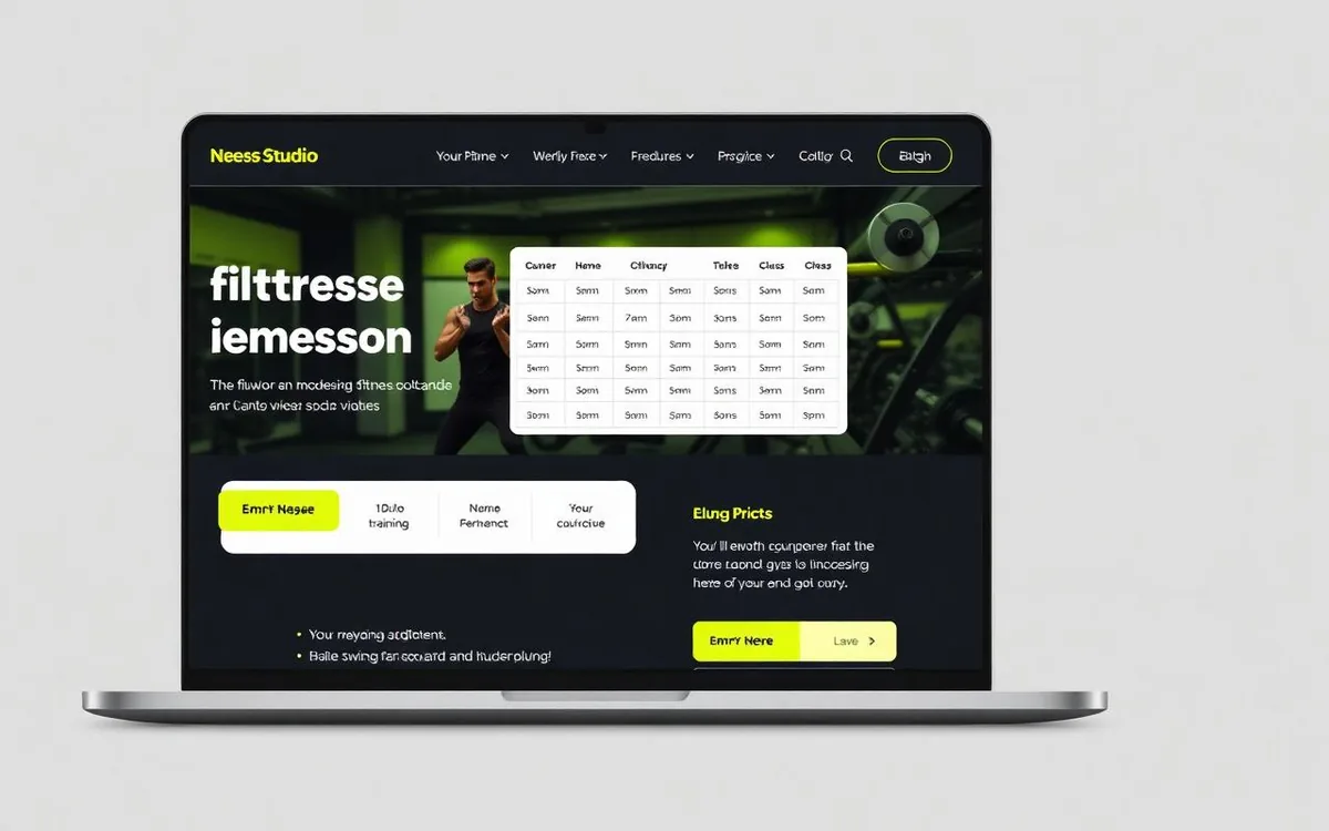Gym & studio memberships website concept by Zehlm Web Development
