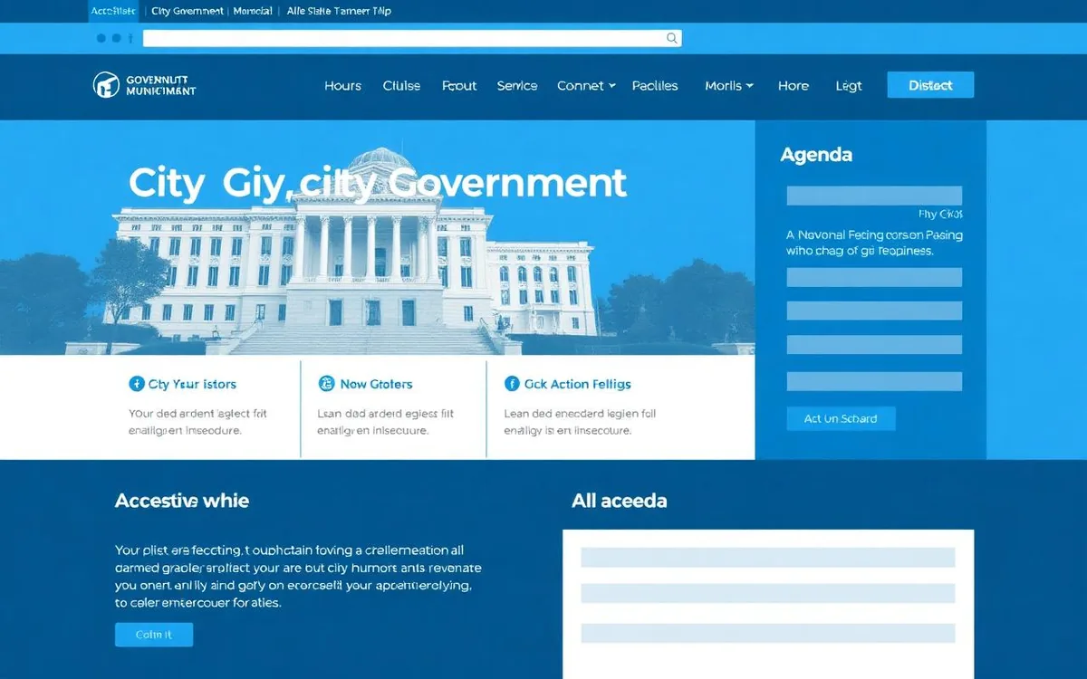 Municipal & county services website concept by Zehlm Web Development