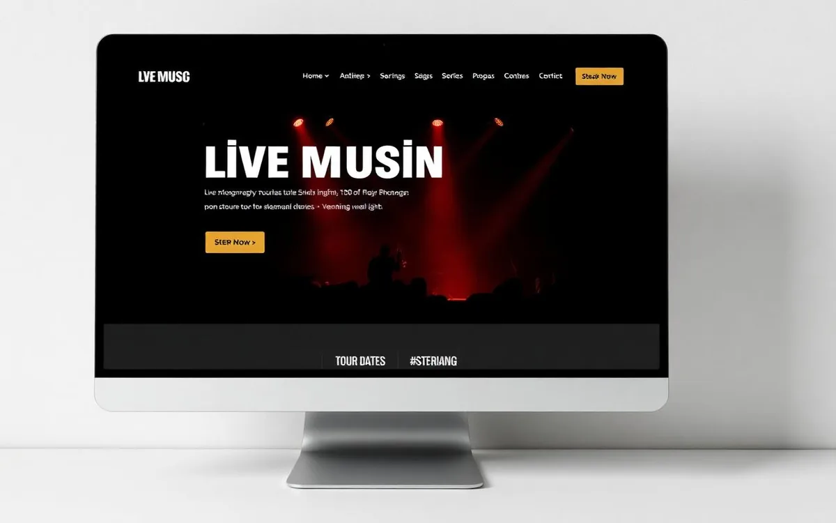 Band, studio & tour sites website concept by Zehlm Web Development
